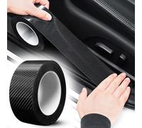 DACINHFB Film Carbone Voiture pour Porsche Panamera (G3) Executive 2024 2025, Résistant Aux Rayures Imperméable Protection Seuil de Porte Voiture Décoration et Protection,7cm*10m