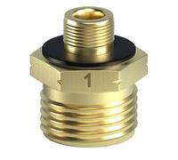 DACKZZM Adaptateur de Bouteille de Gaz M10 x 1,5 AG en Laiton n° 1 | Adaptateur de Bouteille de Gaz pour Connecter Régulateur de Pression Allemand aux Bouteilles Suisses et Italiennes