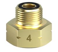 DACKZZM Adaptateur de gaz n° 4 en laiton pour bouteille de gaz IG W21,8 x 1/14 LH, équipement allemand pour bouteilles en provenance des Pays-Bas, de France, d'Italie, d'Autriche, d'Espagne, etc