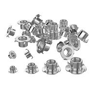 DACKZZM Écrou en T 4 Griffes M6 24 pcs, Écrous à Griffes en Acier Inoxydable, Inserts Fileté à Frapper pour Travail du Bois & Jambe de Meubles, Écrous de Butée pour Fixation