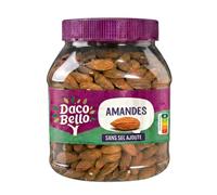 DACO BELLO - Amandes grillées - Fruits secs - Sans sel ajouté - Gros Format - Pot de 1,13 kg