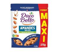 DACO BELLO - Amandes grillées maxi - Fruits secs - Source de protéines - Sachet de 375g