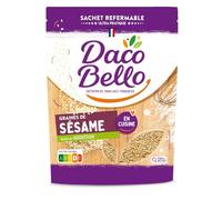 DACO BELLO - Graines de Sésame Toastées, Croquant Naturel et Saveur Authentique (Sachet 125g) - Lot de 3 - vendu par Lot