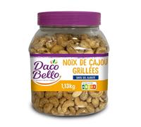 DACO BELLO - Noix de cajou grillées - Fruits secs - Sans sel ajouté - Gros Format - Pot de 1,13 kg