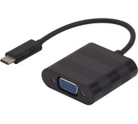 Convertisseur USB C mâle vers VGA mâle (D-sub DE-15) 15cm (Noir)