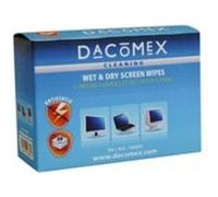 DACOMEX Boîte de 2 x 12 lingettes humides / sèches pour écrans