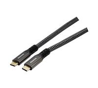 DACOMEX - Câble USB - USB-C (M) pour USB-C (M) - USB 3.2 Gen 2 - 20 V - 5 A - 50 cm - prise en charge du mode DP Alt, débit de transfert de données
