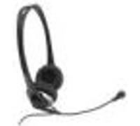 Dacomex Casque-micro AH730 stéréo Jack 3,5 mm ajustable contrôle du volume Noir/Gris