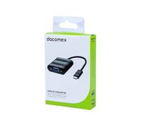 Convertisseur USB C mâle vers VGA mâle (D-sub DE-15) 15cm (Noir)