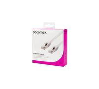 Dacomex - Cordon de raccordement - RJ-45 (M) pour RJ-45 (M) - 3 m - paire torsadée écrantée (F/UTP) - CAT 6 - sans halogène, sans crochet - blanc