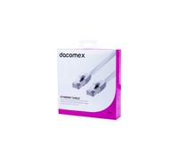 Dacomex - Cordon de raccordement - RJ-45 (M) pour RJ-45 (M) - 5 m - paire torsadée écrantée (F/UTP) - CAT 6 - sans halogène, sans crochet - blanc