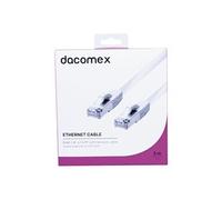 Dacomex - Cordon de raccordement - RJ-45 (M) pour RJ-45 (M) - 5 m - paire torsadée écrantée (F/UTP) - CAT 6 - sans halogène, sans crochet - blanc