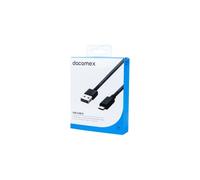 DACOMEX Cordon réversible USB2.0 Type-A / microUSB B - 1m