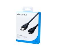 DACOMEX Cordon USB 2.0 Type-A - micro USB B noir - 1 m