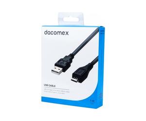 DACOMEX Cordon USB 2.0 Type-A - micro USB B noir - 1 m