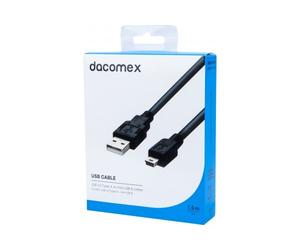 DACOMEX Cordon USB 2.0 Type-A - mini USB B noir - 1,5 m