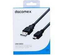 Dacomex Cordon USB 2.0 Type-A vers mini USB B – 1,5 m – Noir