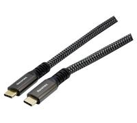 DACOMEX cordon USB3.2 Gen2 10Gbps C-C 100W METAL+NYLON ECO RESPONSABLE -0.5m