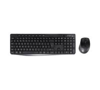 DACOMEX KM550-W-G - Ensemble clavier et souris - rechargeable - sans fil - 2.4 GHz - AZERTY - Français - noir
