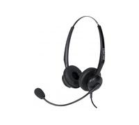 DACOMEX Micro-Casque Téléphone de bureau RJ9 Perche Flex Anti-bruit 2 écouteurs