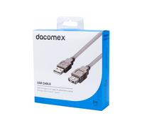 DACOMEX Rallonge USB 2.0 Type-A - Type A grise - 2 m
