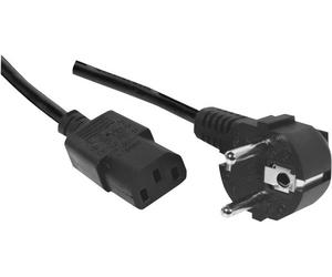 DACOMEX Sachet cordon d'alimentation PC CEE7 / C13 noir - 1,8 m