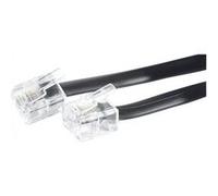 sachet Cordon téléphonique RJ11 noir - 2 m