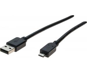 DACOMEX Sachet cordon USB 2.0 Type-A / micro USB B noir - 2 m