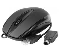 Souris optique noire USB et PS/2 - Dacomex - Filaire - Optique