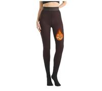 DACONGMING Collant Polaire Femme Effet Transparent Hiver Collant Femme Thermique Legging Chaud Élasticité Taille Haute Fleece Tights Collants Thermiques Slim Mode Leggings Chaleureux (M)