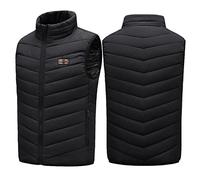 DACONGMING Homme Femme Gilet Chauffant Gilet Chauffant Intelligent USB 11 Zones Gilet Chauffant électrique température constante vers Le Bas Gilet Chaud en Coton Combinaison chauffante Vêtements