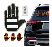 DACONGMING Lumière Doigt Voiture Led Voiture Geste du Doigt du Milieu LED Light Funny Road Rage Signs Gadget Voiture Doigt d'honneur Voiture Panneau Led Voiture Signe Fenêtre Arrière Conception Doigt