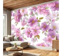 DACRWEKZ 3D Panoramique Murale De Fleurs de rêve De La Fleurs de cerisier violettes Papier Peint Soie Pour Salon Chambre Enfant Chambre Décoration Murale 400x280cm