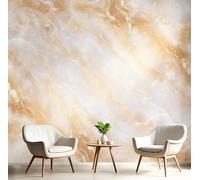 DACRWEKZ Papier Peint Conception simple texture de marbre marron clair 150x105cm Papier Peint Poster Mural 3D, Tapisserie Photo Peinture Murale Soie Fresque pour Salon Chambre Toile Fond TV