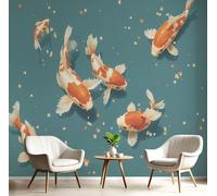 DACRWEKZ Papier Peint Illustrations d'animaux Koï Tapisserie Mural Fresque, Poster Geant Mural, Pour Salon Chambre Fond Tv Style Déco150x105cm
