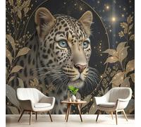 DACRWEKZ Papier Peint Panoramique 250x175cm, Papier Peint Animaux de luxe Gros plan sur un jaguar Photo Murale Wallpaper Pour Chambre, Salon, Mur TV Artistique, Restaurant Décoration Murale