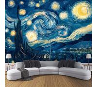 DACRWEKZ Papier Peint Panoramique 3D Soie Coups de pinceau de vortex de ciel étoilé, 400 x 280 cm Style abstrait pour Salon, Adulte Chambre d'enfants, Restaurant Décoration