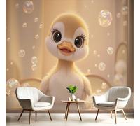 DACRWEKZ Papier Peint Panoramique Aquarelle Onirique 200x140cm - Décoration murale moderne - fond Chambre des Enfants Bureau Décoration de Maison - Étoile Papillon - Violet