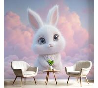 DACRWEKZ Papier Peint Panoramique Photographie Animalière 250x175cm - Décoration murale moderne - fond Chambre des Enfants Bureau Décoration de Maison - Des Loups Dans La Neige - Gris