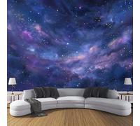 DACRWEKZ Papier Peint Panoramique univers galaxie Soie, 350x256cm Lumière des étoiles de la Voie lactée, Décoration Parfaite pour Chambre, Salon, Enfant Grande Poster Mural