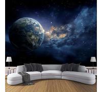 DACRWEKZ Papier Peints Panoramique Thème Galaxy, Galaxie Terre Pour Salon Chambre D'Enfant Décoration Murale, Paysage Naturel Moderne Murales (250x175cm)