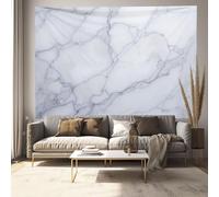 DACRWEKZ Tapisserie Murale Minimalisme Tenture Murale Couverture Murales Texture de marbre Tapisseries Decoration pour Maison Salon Chambre Dortoir, Blanc grisâtre