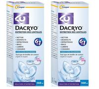 Dacryo® - Solution d'entretien des lentilles 6 en 1 De Conservation Et Nettoyage 2x360 ml