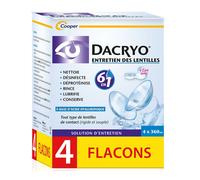 Dacryo Entretien De Lentilles 4X360ml