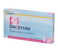DACRYUM - Lavage de l'œil en cas d'irritation Solution pour lavage ophtalmique Unidoses 10x5ml Pipette(S) Unidose(S) 10 pc(s)