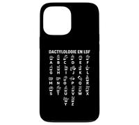 Dactylologie en LSF - Alphabet Langue des Signes Français Coque pour iPhone 13 Pro Max