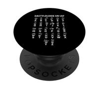 Dactylologie en LSF - Alphabet Langue des Signes Français PopSockets PopGrip Adhésif