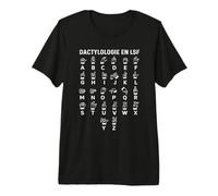 Dactylologie en LSF - Alphabet Langue des Signes Français T-Shirt Haut de Gamme
