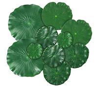 Dacvgog 15 PièCes 5 Sortes de Mousse Flottante Artificielle Feuilles de Lotus Feuilles de Lys Coussin Faux Feuillage éTang DéCor pour Piscine Aquarium DéCoration