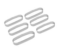 Dacvgog 6 pièces pour gâteau ovale pour mousse perforée en acier inoxydable pour gâteau décoration pour gâteau mousse Bakeware
